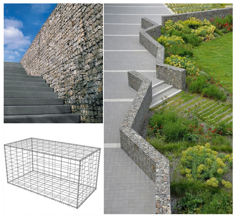 Gabion platform, ramps, seats