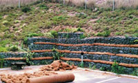 Gabion Baskets Reinforced Eco Logs